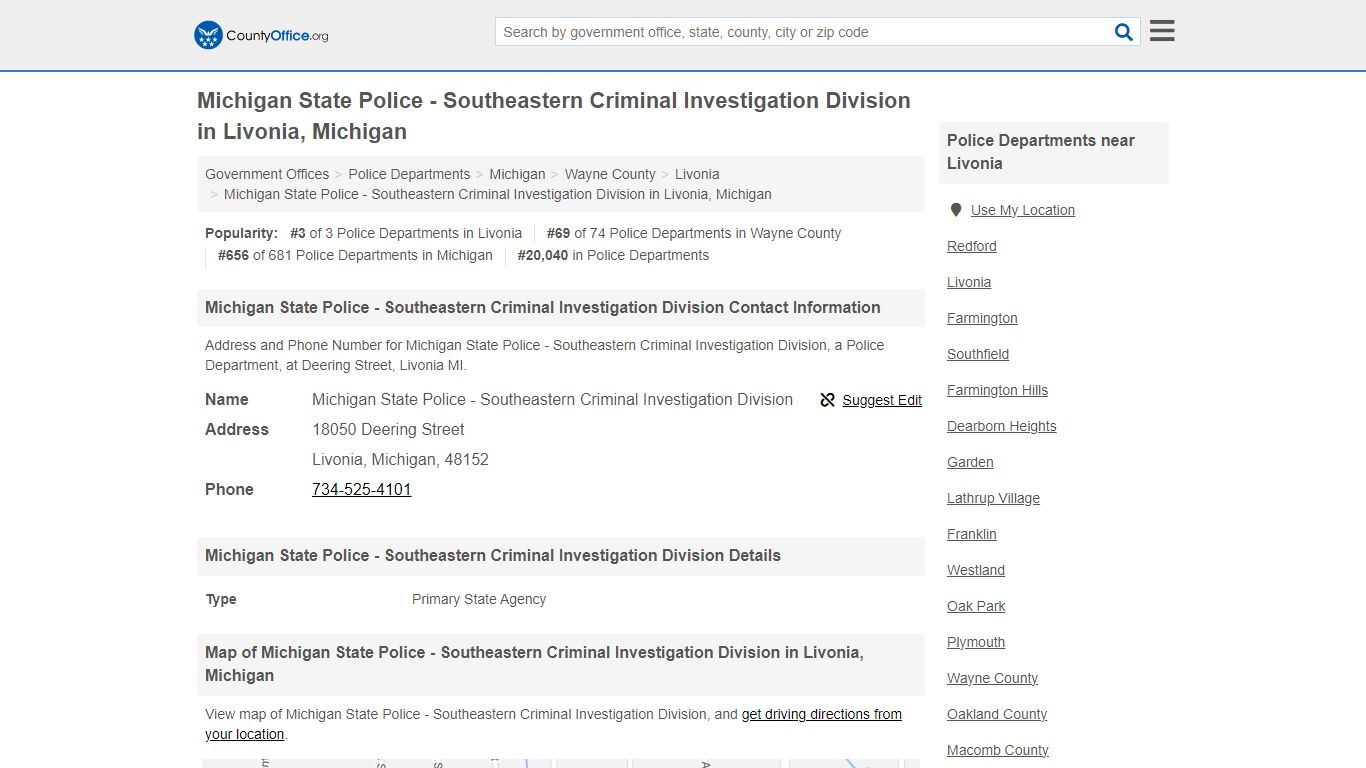 Michigan State Police - Southeastern Criminal Investigation Division ...